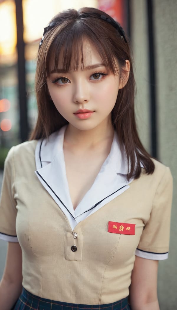 Tags: 21872187, SDXL
{"3": {"inputs": {"seed": 652138328311441, "steps": 64, "cfg": 5.48, "sampler_name": "dpmpp_2m", "scheduler": "karras", "denoise": 1.0, "model": ["27", 0], "positive": ["6", 0], "negative": ["7", 0], "latent_image": ["5", 0]}, "class_type": "KSampler"}, "4": {"inputs": {"ckpt_name": "juggernautxl.safetensors"}, "class_type": "CheckpointLoaderSimple"}, "5": {"inputs": {"width": 768, "height": 1344, "batch_size": 1}, "class_type": "EmptyLatentImage"}, "6": {"inputs": {"text": "22 year old girl, (seductive pose:1.10), (temptress:1.10), (double eyelids:1.10), (sexy lips:1.13), (slim:0.98), (beautiful eyes:1.14), (idol:0.98), (seductive facial expression:0.99), (pale skin:1.14), (eyelashes:1.09), (blush:1.03), (cute:1.03), (detailed face:0.97), (in a seductive pose:1.02), (large perky breasts:1.06), (cleavage:1.00), (thigh gap:1.10), (school uniform:1.13), choker, busy street, (soft lighting:1.07), (textured skin:1.03), (natural looking skin:1.08), (detailed skin:1.02), (skin fuzz:1.05), (candid cinema:1.04), (portra:1.01), (film:1.09), (RAW:1.05)", "clip": ["27", 1]}, "class_type": "CLIPTextEncode"}, "7": {"inputs": {"text": "(low resolution:1.14), (bad hands:1.12), (open mouth:1.06), (worst quality:1.12), (watermark:1.13), (distorted:1.13), (twisted:1.08)", "clip": ["27", 1]}, "class_type": "CLIPTextEncode"}, "8": {"inputs": {"samples": ["3", 0], "vae": ["4", 2]}, "class_type": "VAEDecode"}, "25": {"inputs": {"lora_name": "nudify_xl.safetensors", "strength_model": 0.14, "strength_clip": 0.2, "model": ["4", 0], "clip": ["4", 1]}, "class_type": "LoraLoader"}, "26": {"inputs": {"lora_name": "shirtlift_SDXL_v2.safetensors", "strength_model": 0.0, "strength_clip": 0.17, "model": ["25", 0], "clip": ["25", 1]}, "class_type": "LoraLoader"}, "27": {"inputs": {"lora_name": "PerfectEyesXL.safetensors", "strength_model": 0.0, "strength_clip": 0.02, "model": ["26", 0], "clip": ["26", 1]}, "class_type": "LoraLoader"}, "30": {"inputs": {"model_name": "4x_NMKD-Superscale-SP_178000_G.pth"}, "class_type": "UpscaleModelLoader"}, "31": {"inputs": {"upscale_model": ["30", 0], "image": ["8", 0]}, "class_type": "ImageUpscaleWithModel"}, "32": {"inputs": {"upscale_method": "lanczos", "scale_by": 0.5, "image": ["31", 0]}, "class_type": "ImageScaleBy"}, "33": {"inputs": {"pixels": ["32", 0], "vae": ["4", 2]}, "class_type": "VAEEncode"}, "34": {"inputs": {"seed": 652138328311441, "steps": 64, "cfg": 5.48, "sampler_name": "dpmpp_2m", "scheduler": "karras", "denoise": 0.3, "model": ["27", 0], "positive": ["6", 0], "negative": ["7", 0], "latent_image": ["33", 0]}, "class_type": "KSampler"}, "36": {"inputs": {"samples": ["34", 0], "vae": ["4", 2]}, "class_type": "VAEDecode"}, "39": {"inputs": {"filename_prefix": "comfyapi-1725077886286", "images": ["36", 0]}, "class_type": "SaveImage"}}