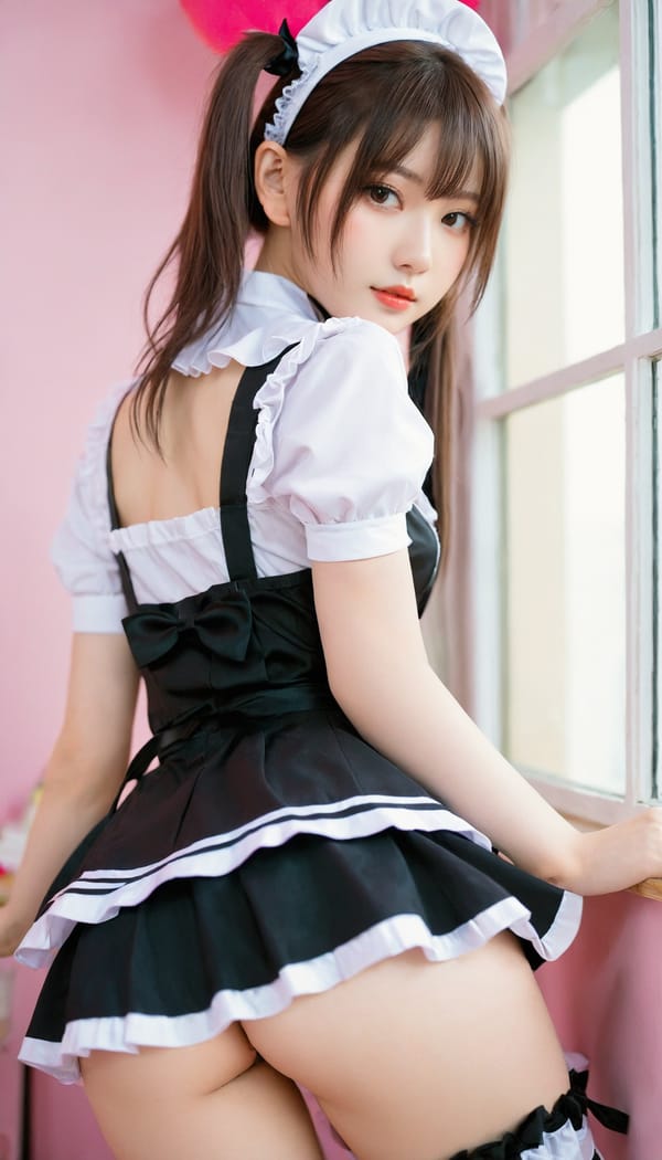 Tags: 21872187, SDXL
{"3": {"inputs": {"seed": 303349408558259, "steps": 64, "cfg": 7.62, "sampler_name": "dpmpp_2m", "scheduler": "karras", "denoise": 1.0, "model": ["27", 0], "positive": ["6", 0], "negative": ["7", 0], "latent_image": ["5", 0]}, "class_type": "KSampler"}, "4": {"inputs": {"ckpt_name": "helloworldxl.safetensors"}, "class_type": "CheckpointLoaderSimple"}, "5": {"inputs": {"width": 768, "height": 1344, "batch_size": 1}, "class_type": "EmptyLatentImage"}, "6": {"inputs": {"text": "22 year old girl, (chinese:1.03), (ukrainian:1.10), (temptress:1.03), (seductive pose:0.97), (cute:0.95), (double eyelids:0.98), (seductive facial expression:1.05), (idol:1.00), (eyelashes:1.00), (blush:1.01), (detailed face:1.05), (sexy lips:1.01), (pale skin:1.09), (beautiful eyes:1.08), (perky ass:1.14), (exposed ass:1.08), (looking back:1.00), (sexy ass:1.08), (thigh gap:1.02), in a (skimpy maid costume:1.09) working at a maid cafe, choker, bowtie, headband, pleated skirt, (natural looking skin:1.00), (textured skin:1.08), (film:1.09), (detailed skin:1.04), (RAW:1.01), (portra:1.01), (skin fuzz:1.01), (candid cinema:1.06), (soft lighting:1.05)", "clip": ["27", 1]}, "class_type": "CLIPTextEncode"}, "7": {"inputs": {"text": "(worst quality:1.07), (low resolution:1.13), (open mouth:1.08), (bad hands:1.13), (watermark:1.11), (distorted:1.08), (twisted:1.10)", "clip": ["27", 1]}, "class_type": "CLIPTextEncode"}, "8": {"inputs": {"samples": ["3", 0], "vae": ["4", 2]}, "class_type": "VAEDecode"}, "25": {"inputs": {"lora_name": "nudify_xl.safetensors", "strength_model": 0.1, "strength_clip": 0.28, "model": ["4", 0], "clip": ["4", 1]}, "class_type": "LoraLoader"}, "26": {"inputs": {"lora_name": "shirtlift_SDXL_v2.safetensors", "strength_model": 0.17, "strength_clip": 0.17, "model": ["25", 0], "clip": ["25", 1]}, "class_type": "LoraLoader"}, "27": {"inputs": {"lora_name": "PerfectEyesXL.safetensors", "strength_model": 0.1, "strength_clip": 0.15, "model": ["26", 0], "clip": ["26", 1]}, "class_type": "LoraLoader"}, "30": {"inputs": {"model_name": "4x_NMKD-Superscale-SP_178000_G.pth"}, "class_type": "UpscaleModelLoader"}, "31": {"inputs": {"upscale_model": ["30", 0], "image": ["8", 0]}, "class_type": "ImageUpscaleWithModel"}, "32": {"inputs": {"upscale_method": "lanczos", "scale_by": 0.5, "image": ["31", 0]}, "class_type": "ImageScaleBy"}, "33": {"inputs": {"pixels": ["32", 0], "vae": ["4", 2]}, "class_type": "VAEEncode"}, "34": {"inputs": {"seed": 303349408558259, "steps": 64, "cfg": 7.62, "sampler_name": "dpmpp_2m", "scheduler": "karras", "denoise": 0.3, "model": ["27", 0], "positive": ["6", 0], "negative": ["7", 0], "latent_image": ["33", 0]}, "class_type": "KSampler"}, "36": {"inputs": {"samples": ["34", 0], "vae": ["4", 2]}, "class_type": "VAEDecode"}, "39": {"inputs": {"filename_prefix": "comfyapi-1716195592166", "images": ["36", 0]}, "class_type": "SaveImage"}}