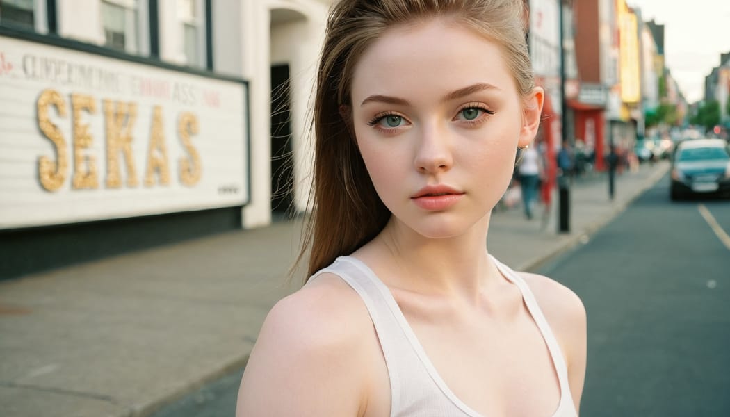 Tags: 21872187, SDXL
{"3": {"inputs": {"seed": 186351071853577, "steps": 64, "cfg": 7.23, "sampler_name": "dpmpp_2m", "scheduler": "karras", "denoise": 1.0, "model": ["27", 0], "positive": ["6", 0], "negative": ["7", 0], "latent_image": ["5", 0]}, "class_type": "KSampler"}, "4": {"inputs": {"ckpt_name": "juggernautxl.safetensors"}, "class_type": "CheckpointLoaderSimple"}, "5": {"inputs": {"width": 1344, "height": 768, "batch_size": 1}, "class_type": "EmptyLatentImage"}, "6": {"inputs": {"text": "20 year old girl, (irish:1.13), (idol:1.11), (detailed face:0.99), (seductive facial expression:1.10), (pale skin:1.11), (blush:1.06), (slim:0.95), (seductive pose:1.11), (sexy lips:1.07), (eyelashes:1.04), (temptress:1.05), (double eyelids:1.02), (beautiful eyes:0.96), (cute:1.13), (perky ass:1.12), (exposed ass:0.96), (looking back:0.95), (sexy ass:1.14), (thigh gap:0.95), (white tanktop:1.02), busy street, (candid cinema:1.09), (RAW:1.05), (film:1.02), (portra:1.06), (soft lighting:1.03), (detailed skin:1.02), (natural looking skin:1.05), (skin fuzz:1.07), (textured skin:1.05)", "clip": ["27", 1]}, "class_type": "CLIPTextEncode"}, "7": {"inputs": {"text": "(twisted:1.06), (watermark:1.12), (open mouth:1.13), (worst quality:1.13), (bad hands:1.10), (low resolution:1.12), (distorted:1.10)", "clip": ["27", 1]}, "class_type": "CLIPTextEncode"}, "8": {"inputs": {"samples": ["3", 0], "vae": ["4", 2]}, "class_type": "VAEDecode"}, "25": {"inputs": {"lora_name": "nudify_xl.safetensors", "strength_model": 0.07, "strength_clip": 0.17, "model": ["4", 0], "clip": ["4", 1]}, "class_type": "LoraLoader"}, "26": {"inputs": {"lora_name": "shirtlift_SDXL_v2.safetensors", "strength_model": 0.0, "strength_clip": 0.18, "model": ["25", 0], "clip": ["25", 1]}, "class_type": "LoraLoader"}, "27": {"inputs": {"lora_name": "PerfectEyesXL.safetensors", "strength_model": 0.04, "strength_clip": 0.14, "model": ["26", 0], "clip": ["26", 1]}, "class_type": "LoraLoader"}, "30": {"inputs": {"model_name": "4x_NMKD-Superscale-SP_178000_G.pth"}, "class_type": "UpscaleModelLoader"}, "31": {"inputs": {"upscale_model": ["30", 0], "image": ["8", 0]}, "class_type": "ImageUpscaleWithModel"}, "32": {"inputs": {"upscale_method": "lanczos", "scale_by": 0.5, "image": ["31", 0]}, "class_type": "ImageScaleBy"}, "33": {"inputs": {"pixels": ["32", 0], "vae": ["4", 2]}, "class_type": "VAEEncode"}, "34": {"inputs": {"seed": 186351071853577, "steps": 64, "cfg": 7.23, "sampler_name": "dpmpp_2m", "scheduler": "karras", "denoise": 0.3, "model": ["27", 0], "positive": ["6", 0], "negative": ["7", 0], "latent_image": ["33", 0]}, "class_type": "KSampler"}, "36": {"inputs": {"samples": ["34", 0], "vae": ["4", 2]}, "class_type": "VAEDecode"}, "39": {"inputs": {"filename_prefix": "comfyapi-1716146966261", "images": ["36", 0]}, "class_type": "SaveImage"}}