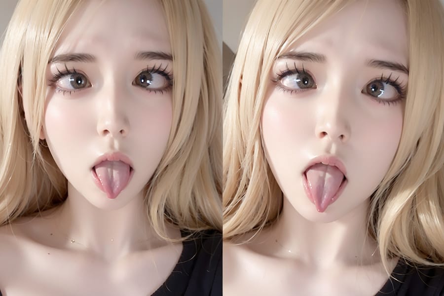 Tags: 21872187
<lora:mix4:0.44>, (office wear:1.05), office, <lora:ahegao-x-v4:0.88>, ahegao face, pleasure, extremely detailed eyes, extremely detailed face, cute, (photorealistic:0.97), sexy lips, seductive smile, double eyelids, eyelashes, pale skin, perky breasts, textured skin, best quality, (long slim legs:1.05), blush, solo, (stunningly attractive:1.13)
Negative prompt: drawings, fat, (worst quality:2.22)
Steps: 32, Sampler: DPM++ 2M Karras, CFG scale: 7.36, Seed: 1220341139, Size: 768x512, Model hash: fc2511737a, Model: chilloutmix_NiPrunedFp32Fix, Seed resize from: -1x-1, Denoising strength: 0.4, Version: v1.2.1, Hires upscale: 2.0, Hires steps: 16, Hires upscaler: ESRGAN_4x