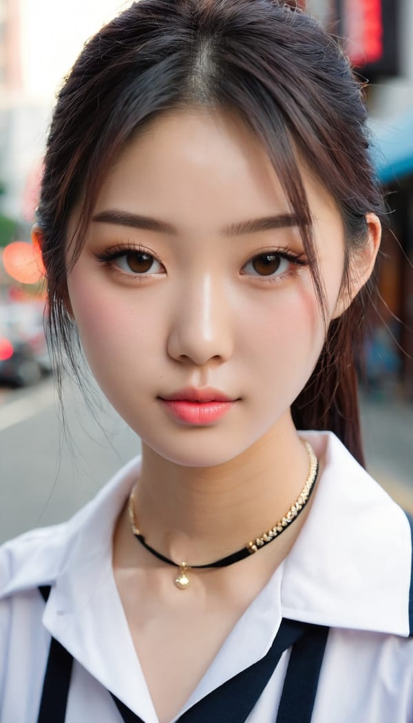 Tags: 21872187, SDXL
{"3": {"inputs": {"seed": 550617575201791, "steps": 32, "cfg": 6.93, "sampler_name": "dpmpp_2m", "scheduler": "karras", "denoise": 1.0, "model": ["27", 0], "positive": ["6", 0], "negative": ["7", 0], "latent_image": ["5", 0]}, "class_type": "KSampler"}, "4": {"inputs": {"ckpt_name": "juggernautxl.safetensors"}, "class_type": "CheckpointLoaderSimple"}, "5": {"inputs": {"width": 768, "height": 1344, "batch_size": 1}, "class_type": "EmptyLatentImage"}, "6": {"inputs": {"text": "20 year old girl, (chinese:1.12), (irish:1.02), (taiwanese:0.97), (beautiful eyes:1.03), (blush:1.00), (sexy lips:1.12), (detailed face:1.03), (seductive pose:0.99), (pale skin:1.00), (slim:1.10), (cute:1.10), (idol:1.00), (double eyelids:0.97), (temptress:1.13), (perky ass:1.07), (exposed ass:1.01), (looking back:0.97), (sexy ass:0.95), (thigh gap:1.07), (school uniform:1.05), choker, busy street, (RAW:1.04), (natural looking skin:1.09), (textured skin:1.04), (detailed skin:1.05), (candid cinema:1.02), (film:1.09), (portra:1.04), (skin fuzz:1.03), (soft lighting:1.09)", "clip": ["27", 1]}, "class_type": "CLIPTextEncode"}, "7": {"inputs": {"text": "(open mouth:1.06), (low resolution:1.11), (worst quality:1.14), (distorted:1.10), (twisted:1.11), (bad hands:1.11)", "clip": ["27", 1]}, "class_type": "CLIPTextEncode"}, "8": {"inputs": {"samples": ["3", 0], "vae": ["4", 2]}, "class_type": "VAEDecode"}, "25": {"inputs": {"lora_name": "nudify_xl.safetensors", "strength_model": 0.03, "strength_clip": 0.21, "model": ["4", 0], "clip": ["4", 1]}, "class_type": "LoraLoader"}, "26": {"inputs": {"lora_name": "shirtlift_SDXL_v2.safetensors", "strength_model": 0.0, "strength_clip": 0.01, "model": ["25", 0], "clip": ["25", 1]}, "class_type": "LoraLoader"}, "27": {"inputs": {"lora_name": "PerfectEyesXL.safetensors", "strength_model": 0.05, "strength_clip": 0.16, "model": ["26", 0], "clip": ["26", 1]}, "class_type": "LoraLoader"}, "30": {"inputs": {"model_name": "4x_NMKD-Superscale-SP_178000_G.pth"}, "class_type": "UpscaleModelLoader"}, "31": {"inputs": {"upscale_model": ["30", 0], "image": ["8", 0]}, "class_type": "ImageUpscaleWithModel"}, "32": {"inputs": {"upscale_method": "lanczos", "scale_by": 0.5, "image": ["31", 0]}, "class_type": "ImageScaleBy"}, "33": {"inputs": {"pixels": ["32", 0], "vae": ["4", 2]}, "class_type": "VAEEncode"}, "34": {"inputs": {"seed": 550617575201791, "steps": 32, "cfg": 6.93, "sampler_name": "dpmpp_2m", "scheduler": "karras", "denoise": 0.3, "model": ["27", 0], "positive": ["6", 0], "negative": ["7", 0], "latent_image": ["33", 0]}, "class_type": "KSampler"}, "36": {"inputs": {"samples": ["34", 0], "vae": ["4", 2]}, "class_type": "VAEDecode"}, "39": {"inputs": {"filename_prefix": "comfyapi-1716325565468", "images": ["36", 0]}, "class_type": "SaveImage"}}