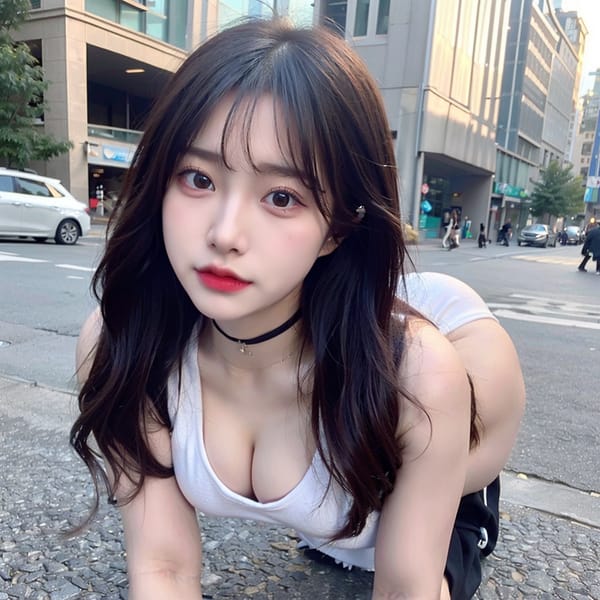 Tags: 21872187
<lora:mix4:0.38>, <lora:JapaneseDollLikeness_v15:0.43>, <lora:koreanDollLikeness:0.67>, <lora:taiwanDollLikeness_v20:0.37>, (school uniform:0.96), (large breasts:1.12), choker, busy street in urban city, (on all fours:1.11), spreading ass cheeks, (from behind:1.15), <lora:fixStandingDoggyStyle:0.22>, backboob, <lora:Addams:0.29>, extremely detailed eyes, cute, (photorealistic:0.92), sexy lips, eyelashes, pale skin, perky breasts, textured skin, hyper realistic, (thigh gap:0.94), 1girl, solo
Negative prompt: sketches, anime, black and white, ugly, fat, disfigured, (worst quality:2.19)
Steps: 32, Sampler: DPM++ 2M Karras, CFG scale: 5.29, Seed: 1064224112, Size: 512x512, Model hash: fc2511737a, Model: chilloutmix_NiPrunedFp32Fix, Seed resize from: -1x-1, Denoising strength: 0.4, Version: v1.2.1, Hires upscale: 2.5, Hires steps: 16, Hires upscaler: ESRGAN_4x