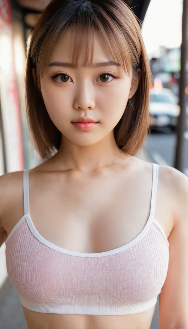 Tags: 21872187, SDXL
{"3": {"inputs": {"seed": 592706985538484, "steps": 64, "cfg": 6.02, "sampler_name": "dpmpp_2m", "scheduler": "karras", "denoise": 1.0, "model": ["27", 0], "positive": ["6", 0], "negative": ["7", 0], "latent_image": ["5", 0]}, "class_type": "KSampler"}, "4": {"inputs": {"ckpt_name": "juggernautxl.safetensors"}, "class_type": "CheckpointLoaderSimple"}, "5": {"inputs": {"width": 768, "height": 1344, "batch_size": 1}, "class_type": "EmptyLatentImage"}, "6": {"inputs": {"text": "19 year old girl, (japanese:1.03), (eyelashes:0.98), (detailed face:1.04), (idol:1.06), (double eyelids:0.99), (slim:1.06), (seductive facial expression:1.12), (temptress:1.13), (blush:1.06), (seductive pose:0.99), (sexy lips:1.12), (cute:1.05), (pale skin:1.05), (beautiful eyes:0.95), (perky ass:1.02), (exposed ass:0.99), (looking back:1.11), (sexy ass:0.97), (thigh gap:0.98), (white tanktop:0.99), busy street, (portra:1.07), (film:1.02), (candid cinema:1.05), (textured skin:1.05), (soft lighting:1.07), (skin fuzz:1.01), (detailed skin:1.01), (RAW:1.09), (natural looking skin:1.00)", "clip": ["27", 1]}, "class_type": "CLIPTextEncode"}, "7": {"inputs": {"text": "(distorted:1.08), (open mouth:1.05), (bad hands:1.06), (worst quality:1.06), (low resolution:1.09), (twisted:1.13), (watermark:1.11)", "clip": ["27", 1]}, "class_type": "CLIPTextEncode"}, "8": {"inputs": {"samples": ["3", 0], "vae": ["4", 2]}, "class_type": "VAEDecode"}, "25": {"inputs": {"lora_name": "nudify_xl.safetensors", "strength_model": 0.13, "strength_clip": 0.0, "model": ["4", 0], "clip": ["4", 1]}, "class_type": "LoraLoader"}, "26": {"inputs": {"lora_name": "shirtlift_SDXL_v2.safetensors", "strength_model": 0.18, "strength_clip": 0.19, "model": ["25", 0], "clip": ["25", 1]}, "class_type": "LoraLoader"}, "27": {"inputs": {"lora_name": "PerfectEyesXL.safetensors", "strength_model": 0.03, "strength_clip": 0.0, "model": ["26", 0], "clip": ["26", 1]}, "class_type": "LoraLoader"}, "30": {"inputs": {"model_name": "4x_NMKD-Superscale-SP_178000_G.pth"}, "class_type": "UpscaleModelLoader"}, "31": {"inputs": {"upscale_model": ["30", 0], "image": ["8", 0]}, "class_type": "ImageUpscaleWithModel"}, "32": {"inputs": {"upscale_method": "lanczos", "scale_by": 0.5, "image": ["31", 0]}, "class_type": "ImageScaleBy"}, "33": {"inputs": {"pixels": ["32", 0], "vae": ["4", 2]}, "class_type": "VAEEncode"}, "34": {"inputs": {"seed": 592706985538484, "steps": 64, "cfg": 6.02, "sampler_name": "dpmpp_2m", "scheduler": "karras", "denoise": 0.3, "model": ["27", 0], "positive": ["6", 0], "negative": ["7", 0], "latent_image": ["33", 0]}, "class_type": "KSampler"}, "36": {"inputs": {"samples": ["34", 0], "vae": ["4", 2]}, "class_type": "VAEDecode"}, "39": {"inputs": {"filename_prefix": "comfyapi-1732306219540", "images": ["36", 0]}, "class_type": "SaveImage"}}