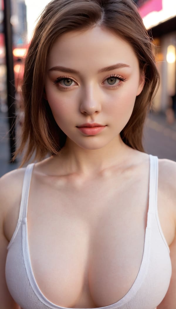 Tags: 21872187, SDXL
{"3": {"inputs": {"seed": 354090208479130, "steps": 64, "cfg": 7.68, "sampler_name": "dpmpp_2m", "scheduler": "karras", "denoise": 1.0, "model": ["27", 0], "positive": ["6", 0], "negative": ["7", 0], "latent_image": ["5", 0]}, "class_type": "KSampler"}, "4": {"inputs": {"ckpt_name": "juggernautxl.safetensors"}, "class_type": "CheckpointLoaderSimple"}, "5": {"inputs": {"width": 768, "height": 1344, "batch_size": 1}, "class_type": "EmptyLatentImage"}, "6": {"inputs": {"text": "25 year old girl, (irish:1.01), (slim:0.96), (sexy lips:1.10), (double eyelids:0.96), (cute:1.01), (eyelashes:0.99), (seductive facial expression:0.96), (temptress:0.96), (blush:1.10), (pale skin:1.07), (idol:0.99), (seductive pose:0.97), (detailed face:0.95), (in a seductive pose:1.14), (large perky breasts:1.03), (cleavage:0.98), (thigh gap:1.01), (white tanktop:1.09), busy street, (film:1.03), (textured skin:1.04), (soft lighting:1.02), (RAW:1.09), (candid cinema:1.04), (detailed skin:1.02), (natural looking skin:1.05), (skin fuzz:1.03)", "clip": ["27", 1]}, "class_type": "CLIPTextEncode"}, "7": {"inputs": {"text": "(distorted:1.14), (bad hands:1.11), (open mouth:1.09), (watermark:1.05), (worst quality:1.05), (low resolution:1.12), (twisted:1.11)", "clip": ["27", 1]}, "class_type": "CLIPTextEncode"}, "8": {"inputs": {"samples": ["3", 0], "vae": ["4", 2]}, "class_type": "VAEDecode"}, "25": {"inputs": {"lora_name": "nudify_xl.safetensors", "strength_model": 0.07, "strength_clip": 0.21, "model": ["4", 0], "clip": ["4", 1]}, "class_type": "LoraLoader"}, "26": {"inputs": {"lora_name": "shirtlift_SDXL_v2.safetensors", "strength_model": 0.04, "strength_clip": 0.19, "model": ["25", 0], "clip": ["25", 1]}, "class_type": "LoraLoader"}, "27": {"inputs": {"lora_name": "PerfectEyesXL.safetensors", "strength_model": 0.05, "strength_clip": 0.01, "model": ["26", 0], "clip": ["26", 1]}, "class_type": "LoraLoader"}, "30": {"inputs": {"model_name": "4x_NMKD-Superscale-SP_178000_G.pth"}, "class_type": "UpscaleModelLoader"}, "31": {"inputs": {"upscale_model": ["30", 0], "image": ["8", 0]}, "class_type": "ImageUpscaleWithModel"}, "32": {"inputs": {"upscale_method": "lanczos", "scale_by": 0.5, "image": ["31", 0]}, "class_type": "ImageScaleBy"}, "33": {"inputs": {"pixels": ["32", 0], "vae": ["4", 2]}, "class_type": "VAEEncode"}, "34": {"inputs": {"seed": 354090208479130, "steps": 64, "cfg": 7.68, "sampler_name": "dpmpp_2m", "scheduler": "karras", "denoise": 0.3, "model": ["27", 0], "positive": ["6", 0], "negative": ["7", 0], "latent_image": ["33", 0]}, "class_type": "KSampler"}, "36": {"inputs": {"samples": ["34", 0], "vae": ["4", 2]}, "class_type": "VAEDecode"}, "39": {"inputs": {"filename_prefix": "comfyapi-1732471331345", "images": ["36", 0]}, "class_type": "SaveImage"}}